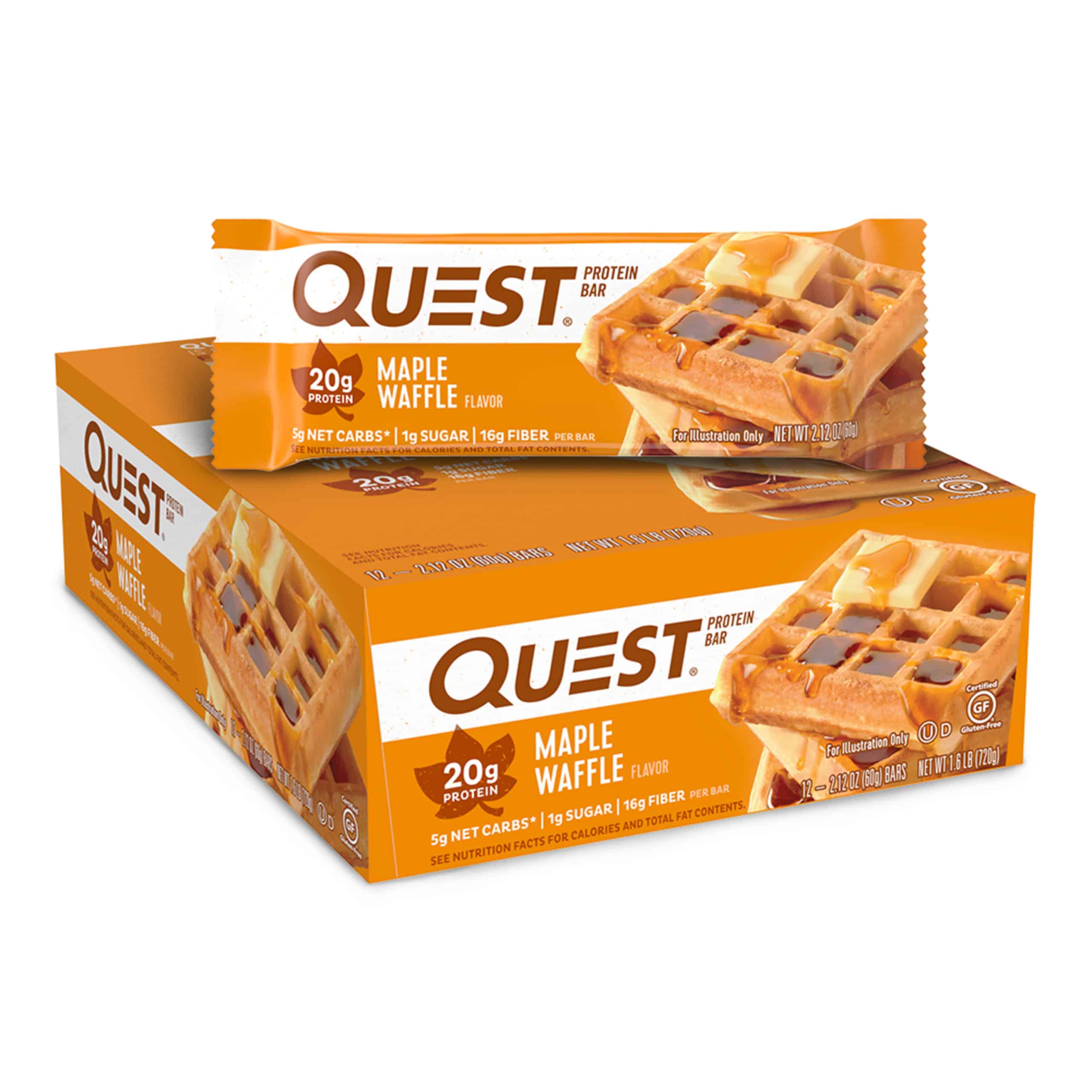 Quest 12ct Bars Maple Waffle