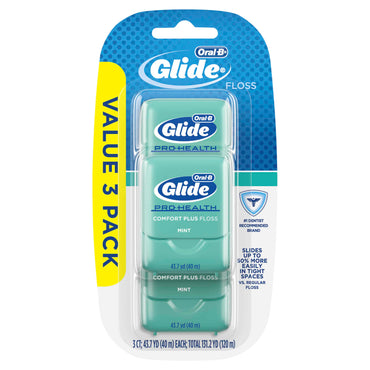 Oral-B Glide Pro Health Comfort Plus Dental Floss, 43.7yd, 3 Pack