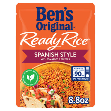 BEN'S ORIGINAL Ready Rice Spanish Style Flavored Rice, Easy Dinner Side, 8.8 OZ Pouch (6 pack)