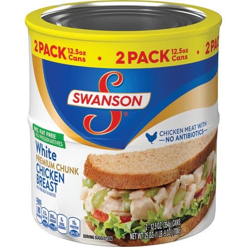 Swanson Premium White Chunk Chicken Breast, 12.5 oz. (Pack of 2)