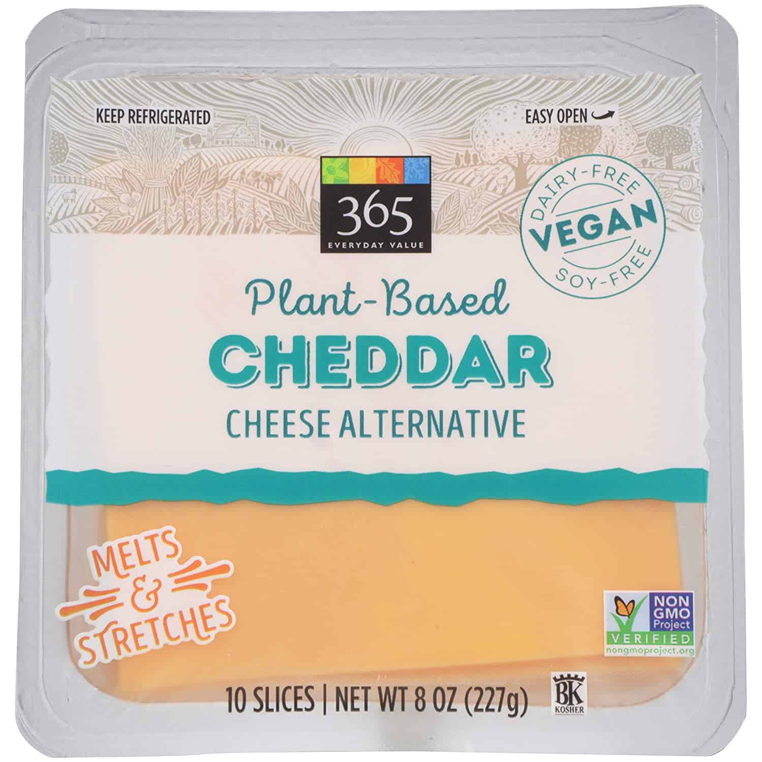Non-Dairy Cheddar Cheese Slices, 7oz