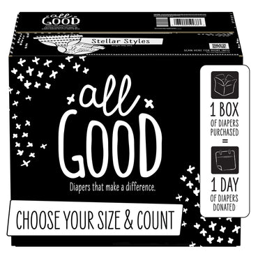 All Good Absorbent Hypoallergenic Diapers, Size 1 (8-14lb) 104 Ct