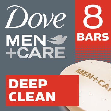 Dove Men+Care Men's Bar Soap Deep Clean 3.75 oz 8 Bars