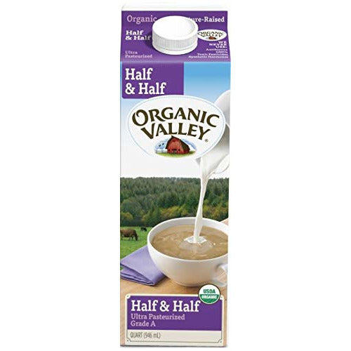 Organic Valley, Half & Half, Ultra Pasteurized, Organic, 32 oz