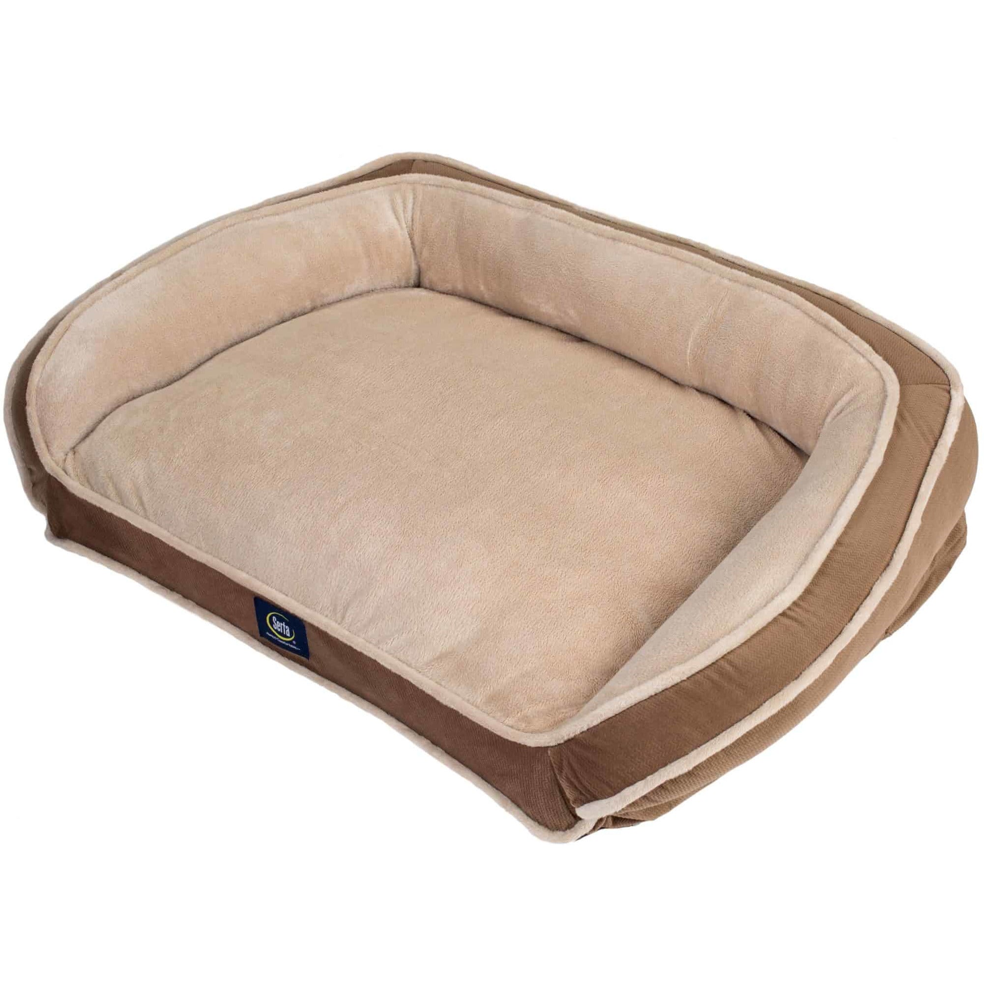 Serta Memory Foam Couch Pet Dog Bed, Large, Color May Vary