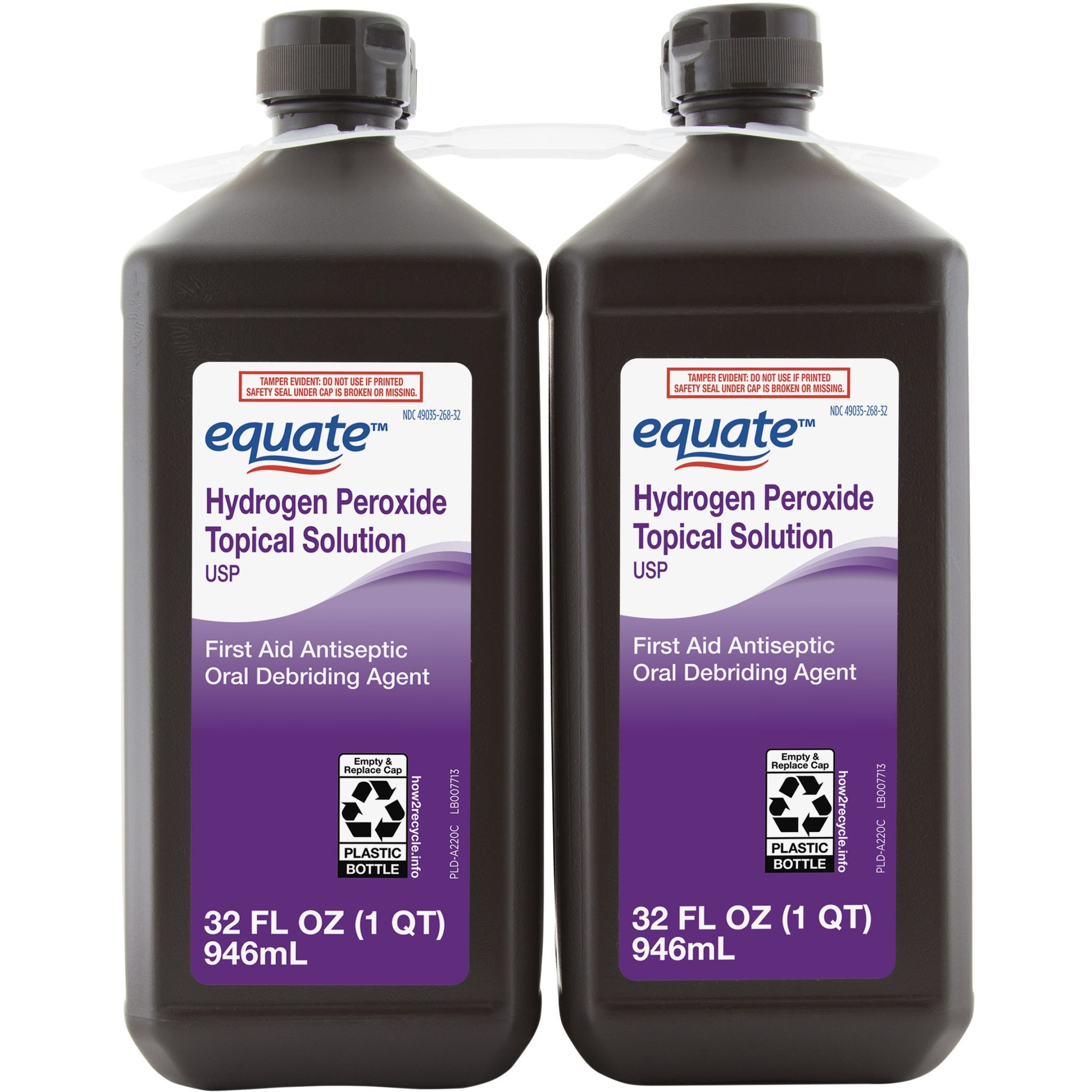 Equate 3% Hydrogen Peroxide Liquid Antiseptic, 6 PACK, (6 x 32 fl