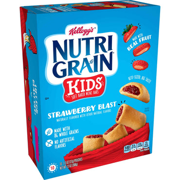 Kellogg's Nutri-Grain Kids, Soft Baked Mini Bars, Strawberry Blast, 10 Ct, 13 Oz