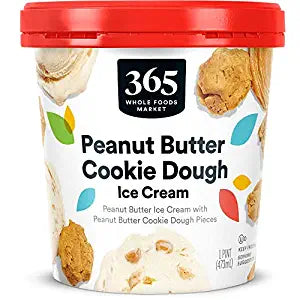 Oasis Fresh 365 by Whole Foods Market, Ice Cream Peanut Butter Cookie Dough, 16 Ounce