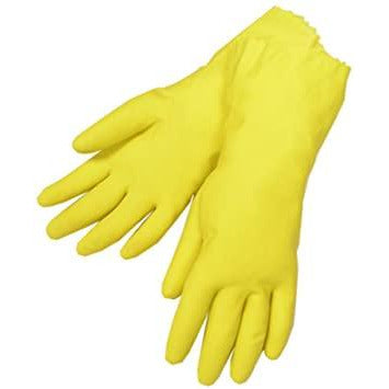 Large Latex Yellow Gloves