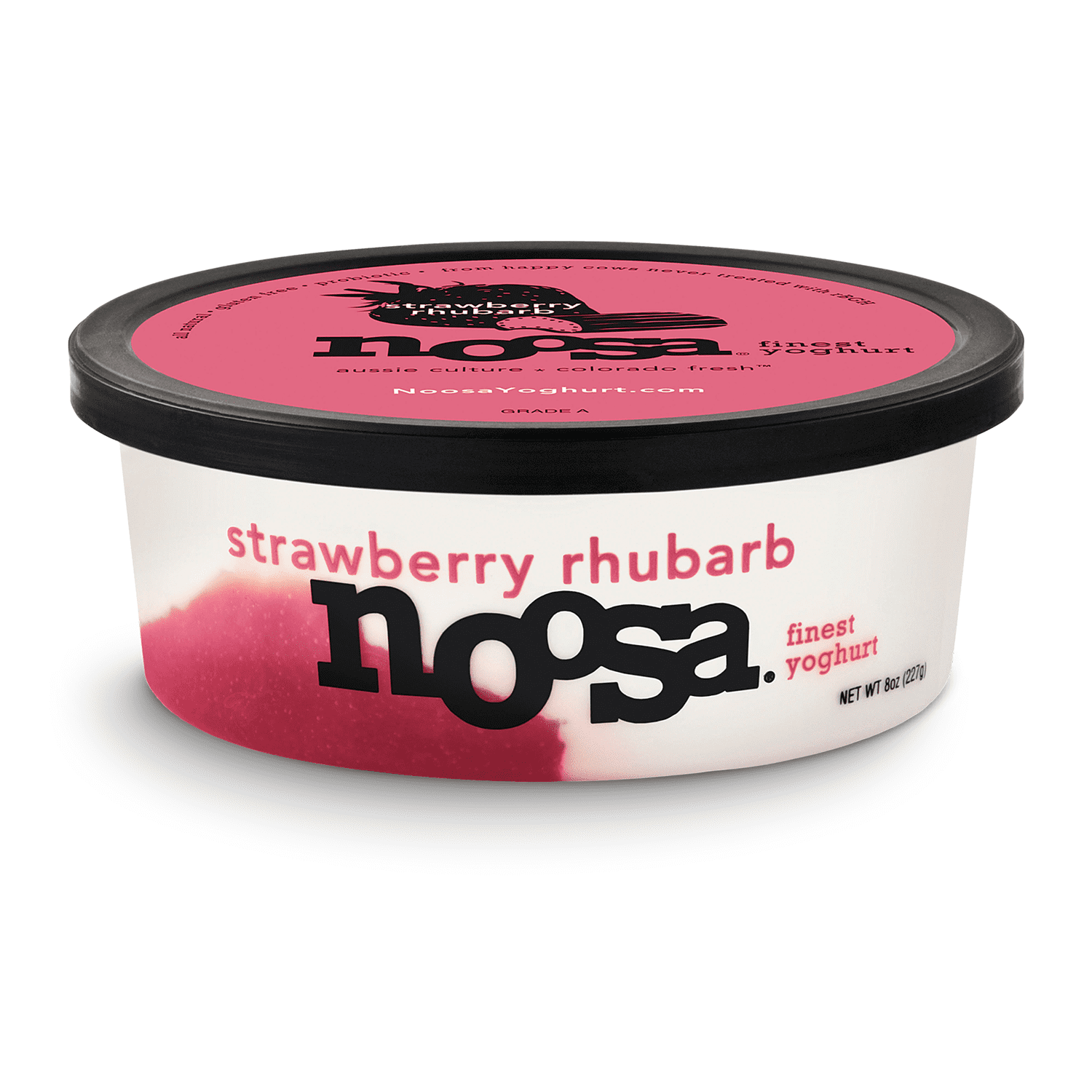 Noosa Yoghurt Whole Milk Yogurt Strawberry Rhubarb 8 oz