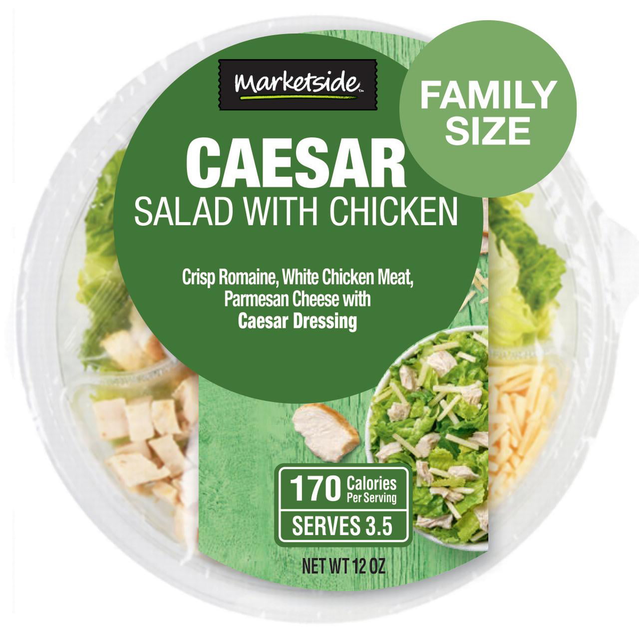 Marketside Caesar Salad with Chicken, 12 oz Bowl