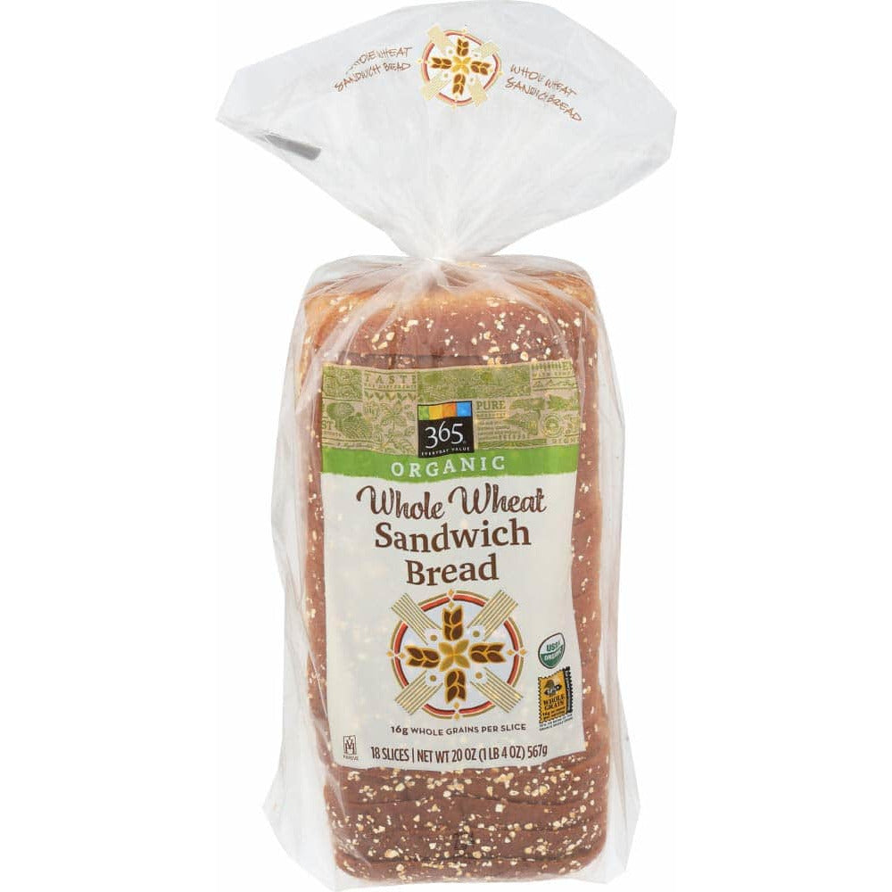 Organic Whole Wheat Sandwich Bread, 20 oz