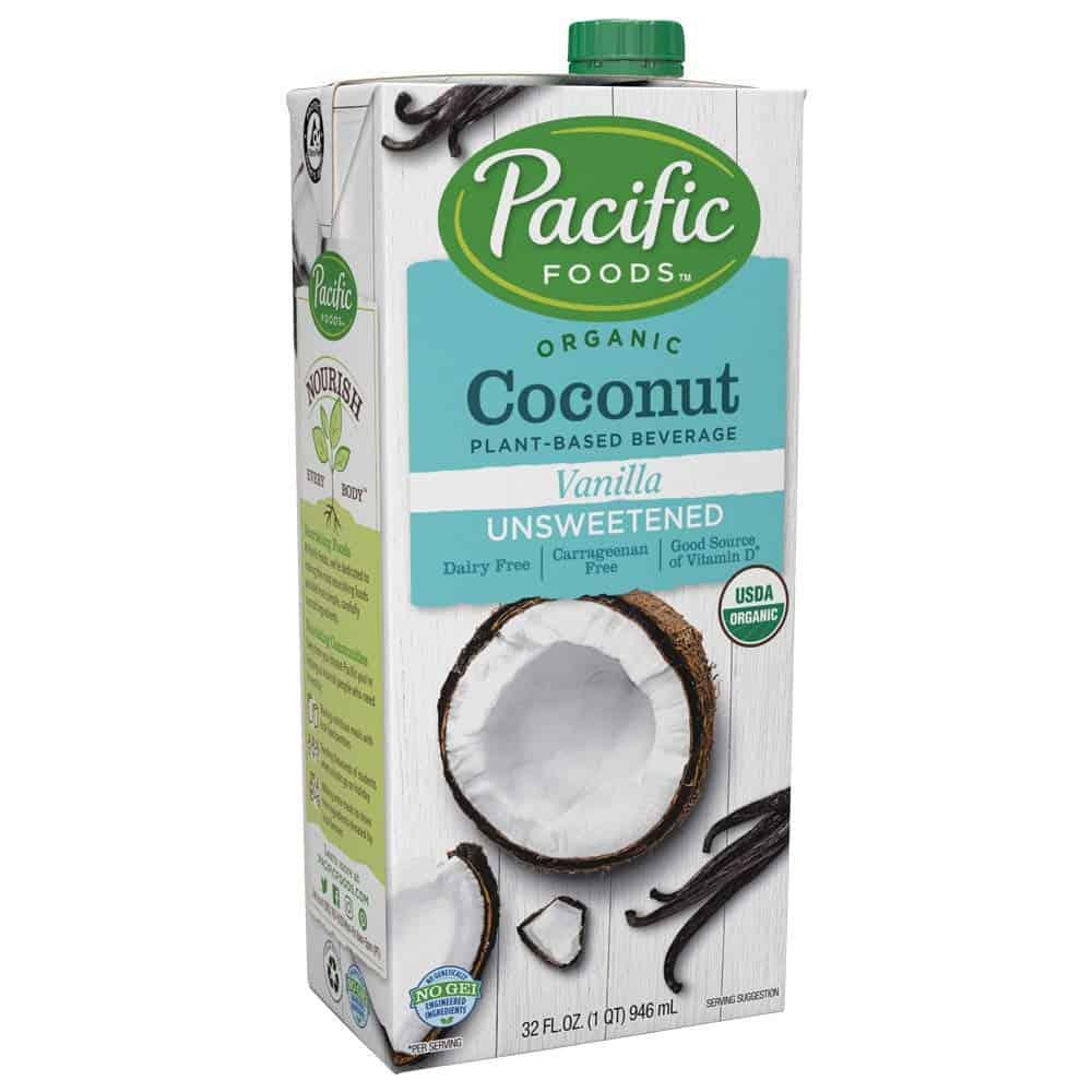 Pacific Foods Coconut Milk, Unsweetened Vanilla, 32oz,  Vegan