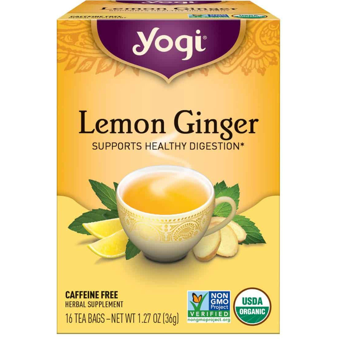 Yogi Tea Lemon Ginger Tea Bags, 16 ct