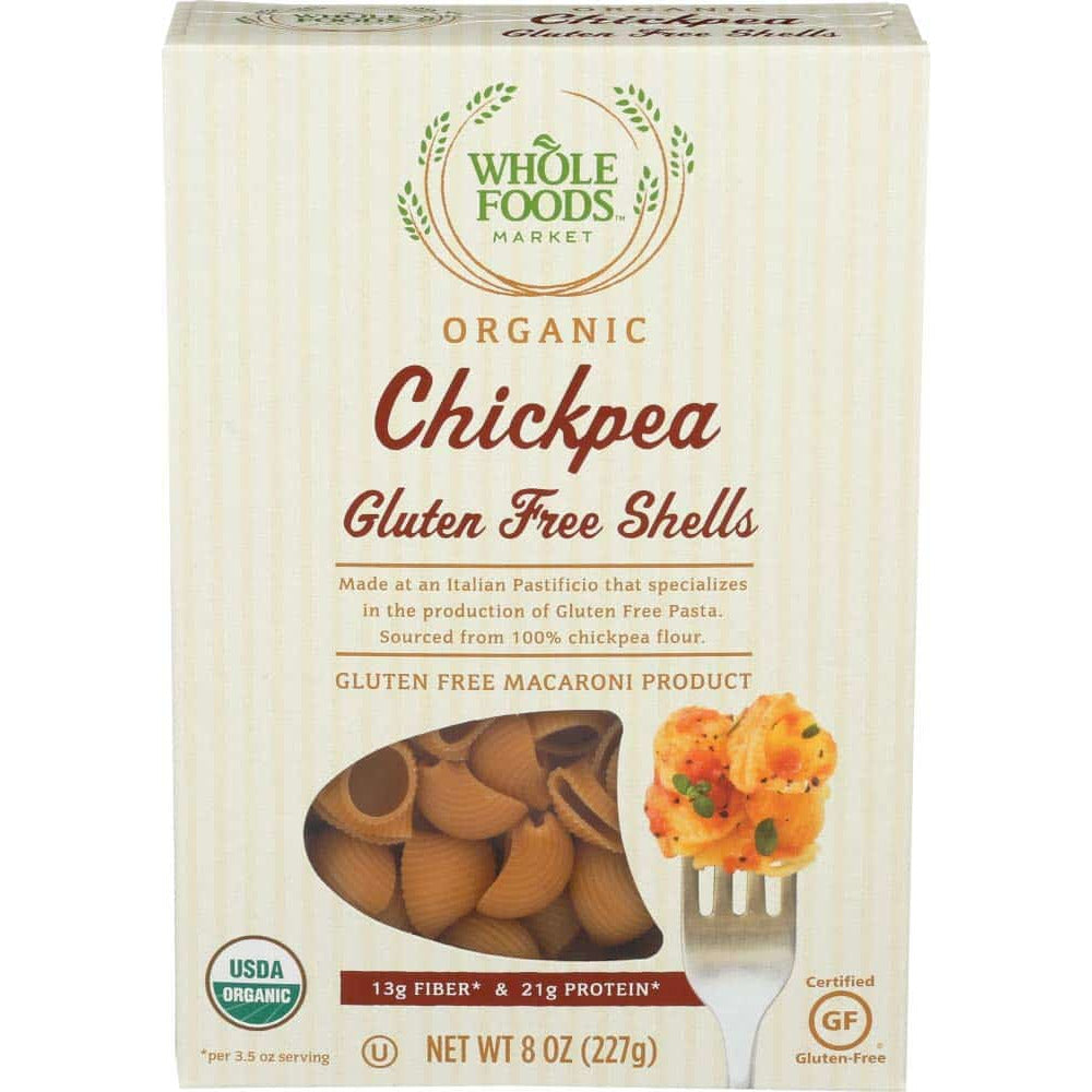 Whole Foods Market, Organic Chickpea Gluten Free Shells, 8 oz