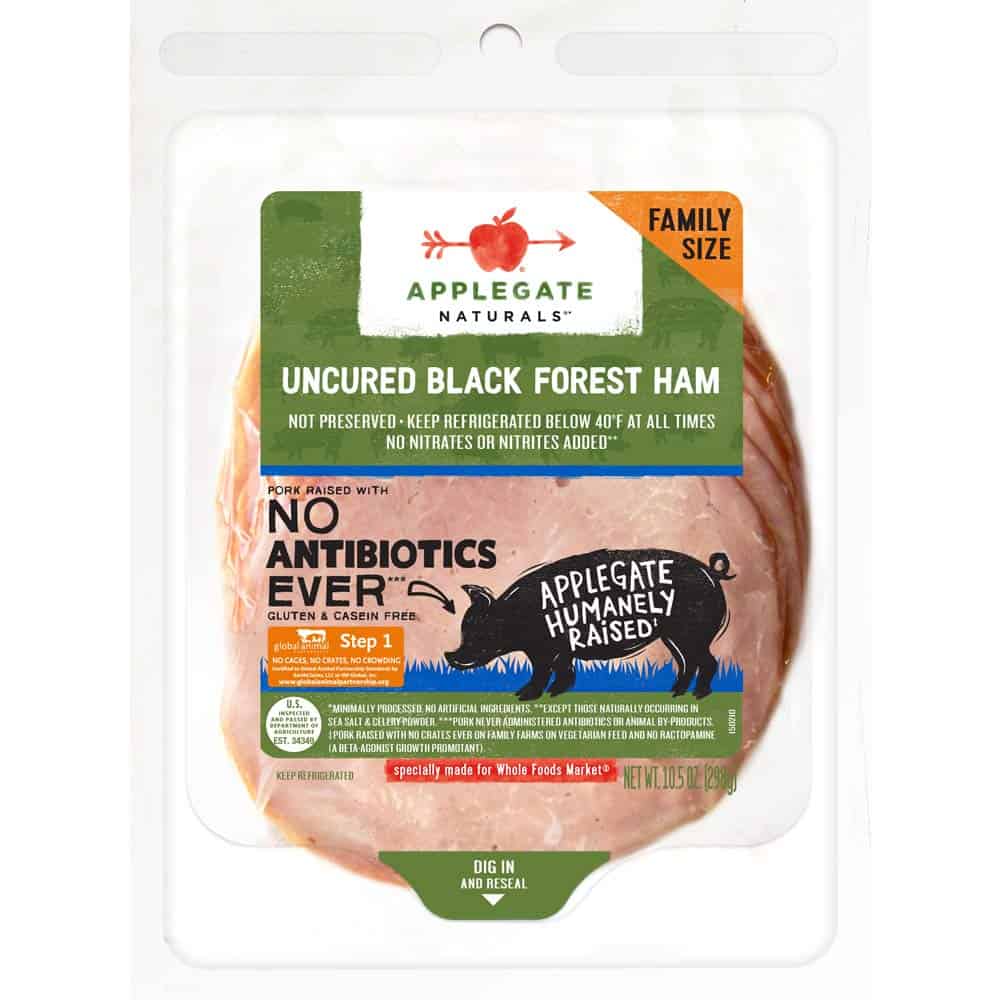 Oasis Fresh Applegate, Natural Uncured Black Forest Ham Family Size, 10.5oz