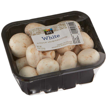 White Whole Mushrooms, 8 oz