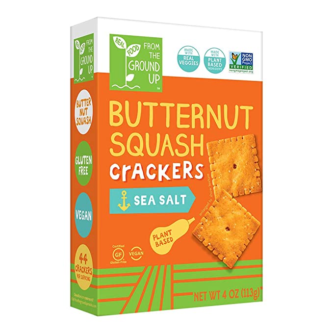 From The Ground Up Butternut Squash Sea Salt Crackers, 20 ct.