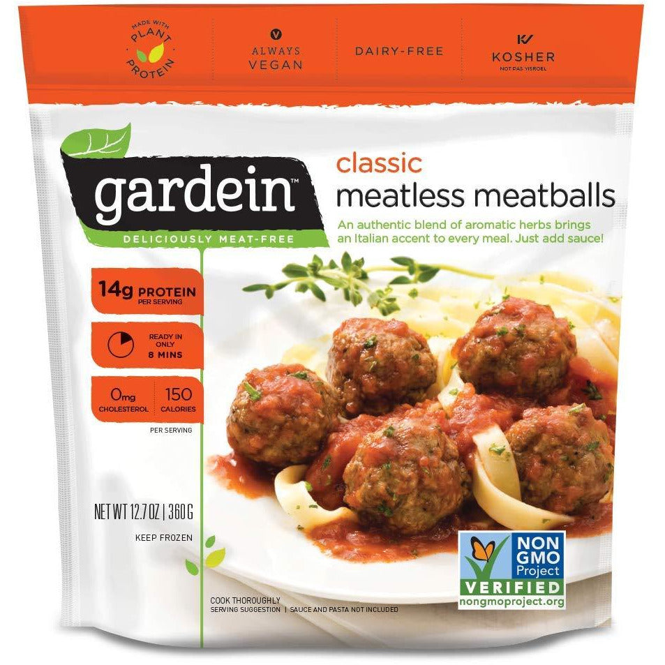 Gardein Classic Plant-Based Meatless Meatballs, Frozen, 12.7oz.