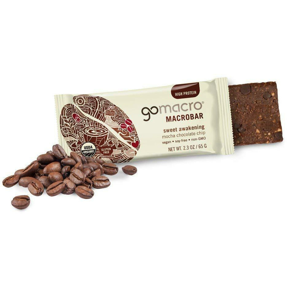 Gomacro, Macrobar Mocha Chocolate Chip Organic, 2.3 Ounce