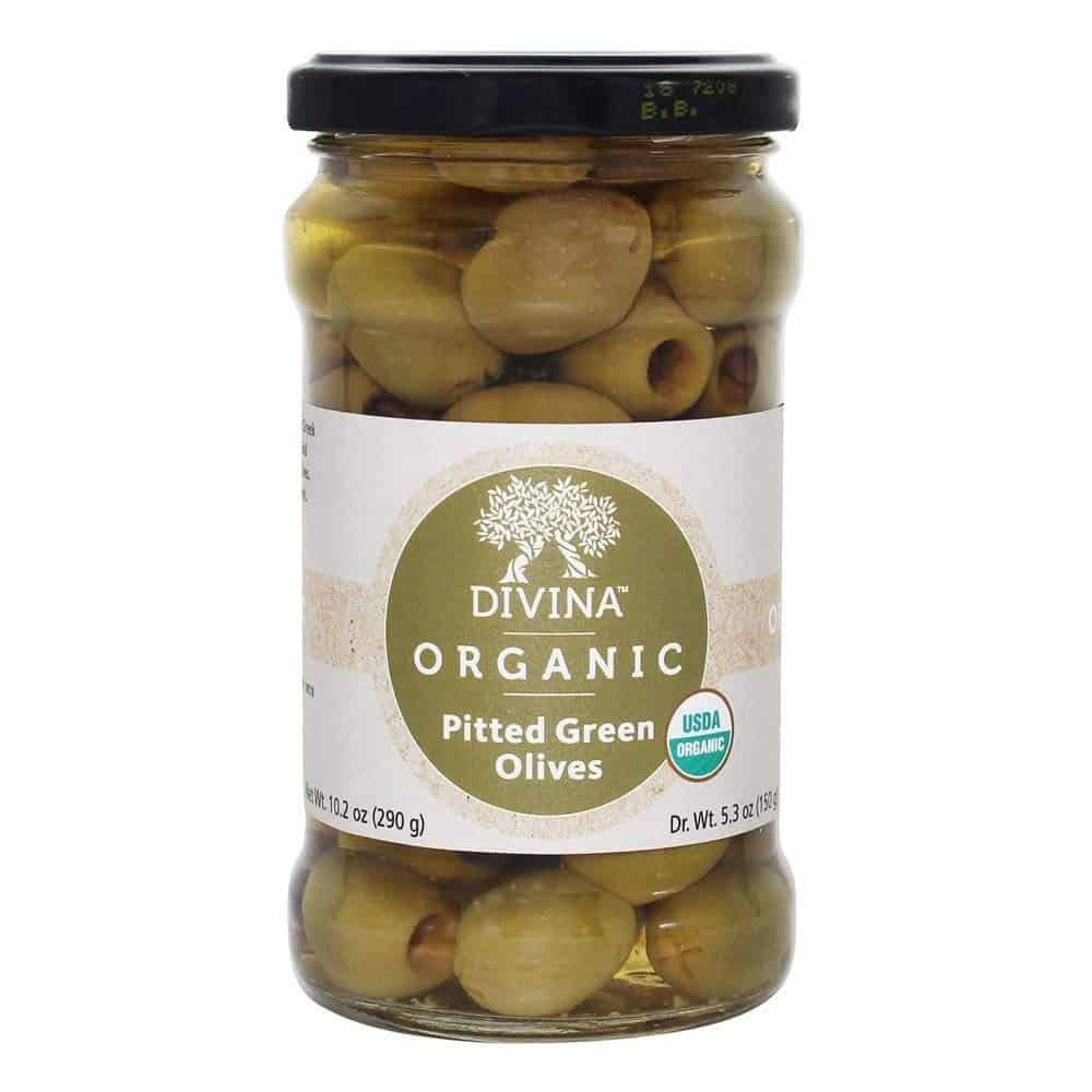 Oasis Fresh Divina Organic Pitted Green Olives, 10.2 Oz.
