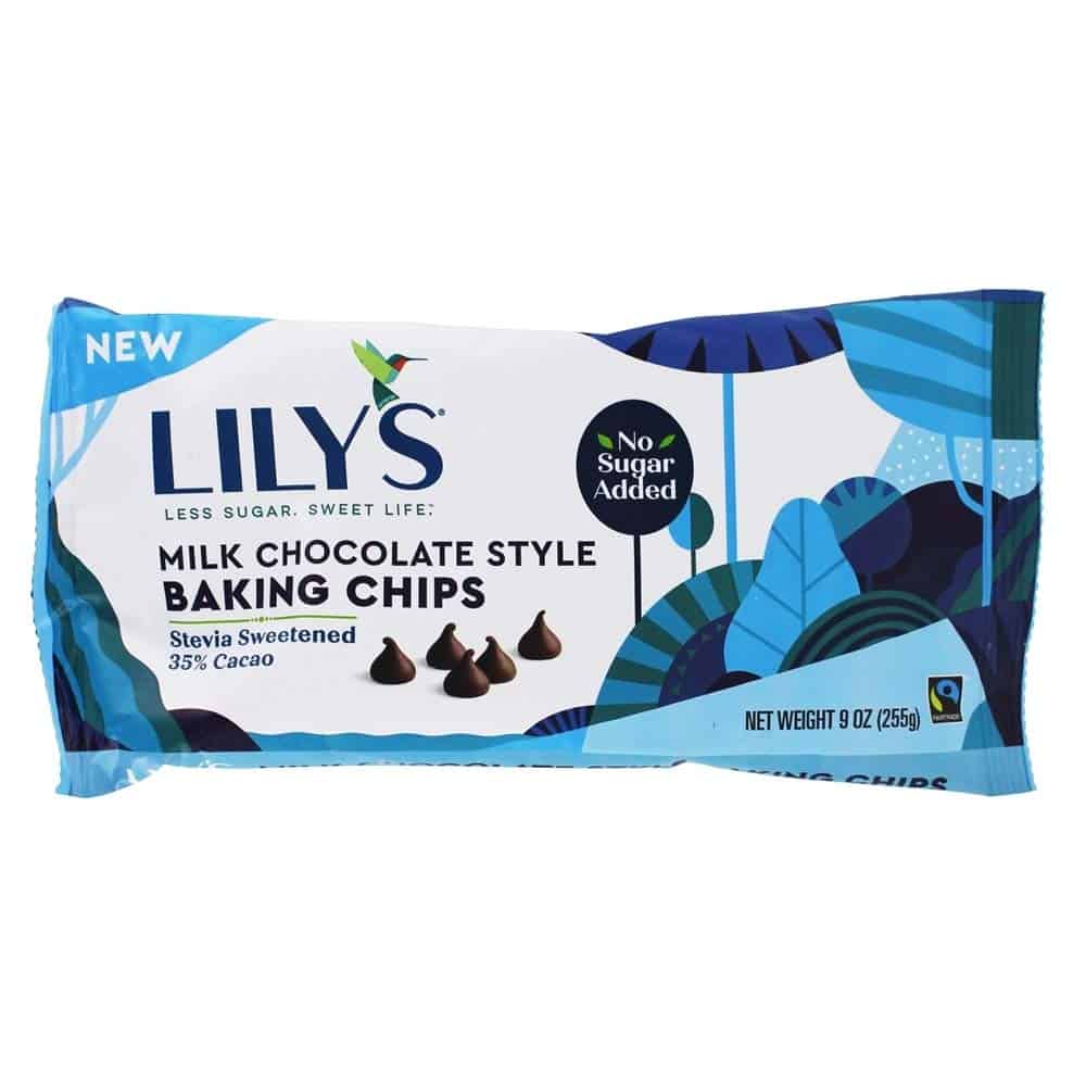 Lily's - Stevia Sweetened Baking Chips Cacao Milk Chocolate 9 Oz