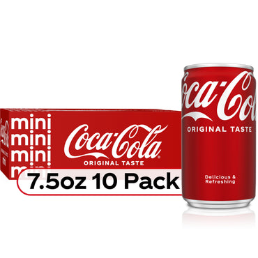 Coca-Cola Soda Soft Drink, 7.5 fl oz, 10 Pack