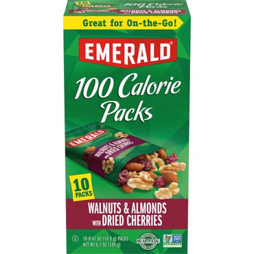 Emerald Nuts Walnuts & Almonds with Dried Cherries, 10 Ct, 6.7 Oz