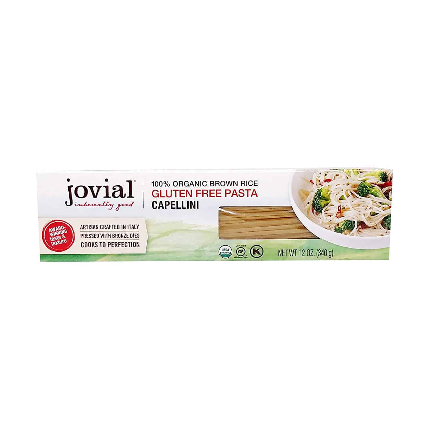 Jovial Organic Gluten Free Pasta, Capellini, 12 oz