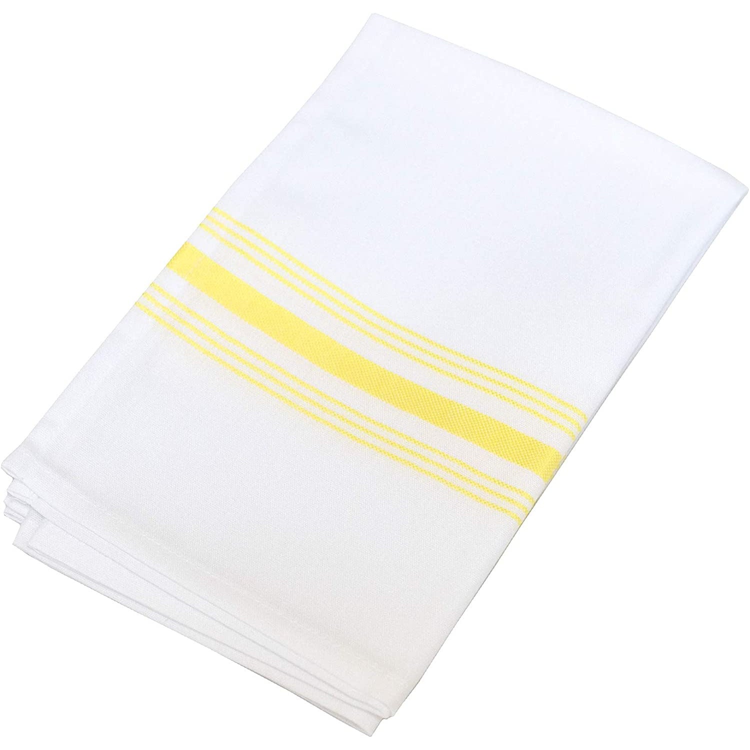 Milliken Signature Stripe Bistro Napkins - Assorted Colors - Set of 12 (Yellow)