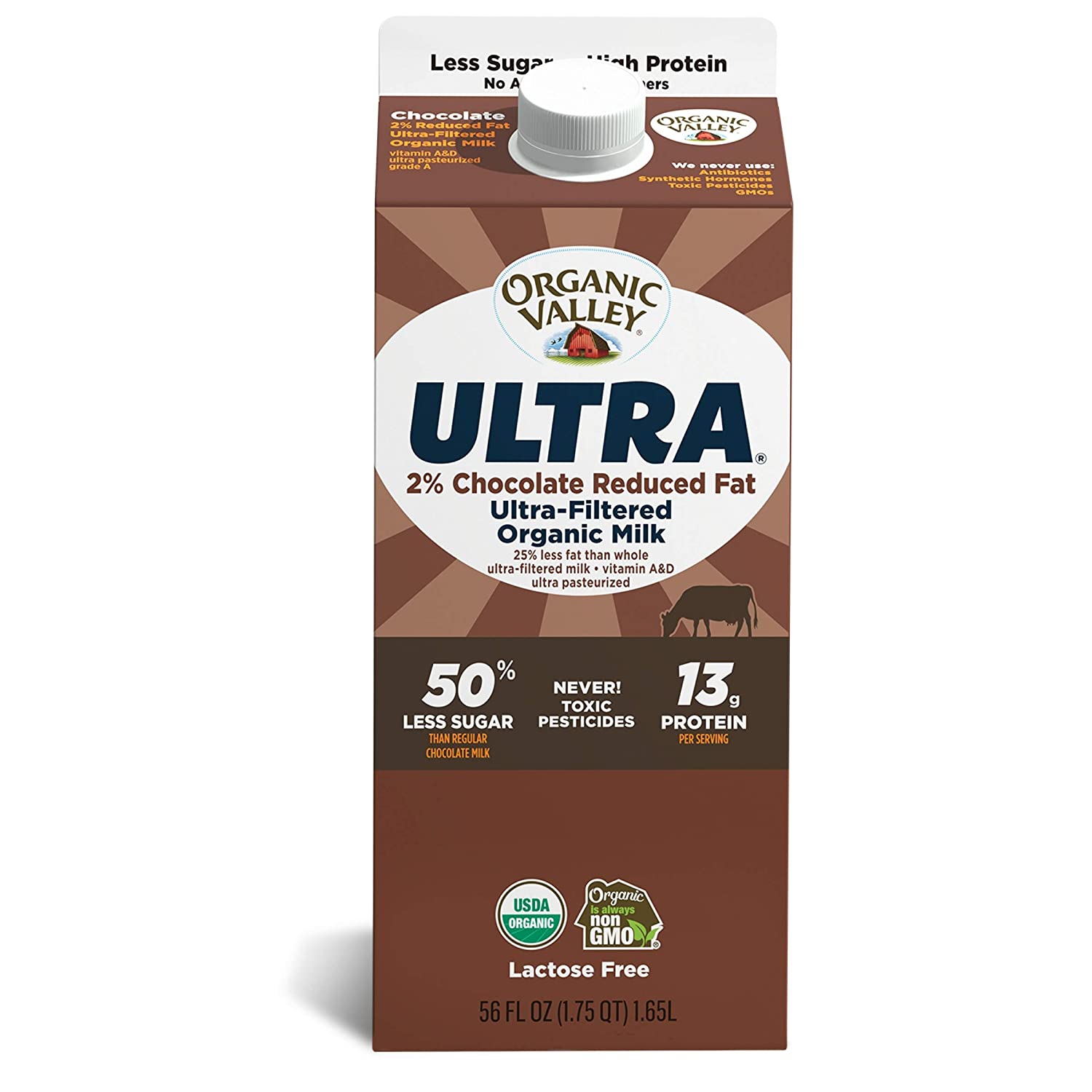 Organic Valley Ultra 2% Lactose Free Chocolate Milk 56oz