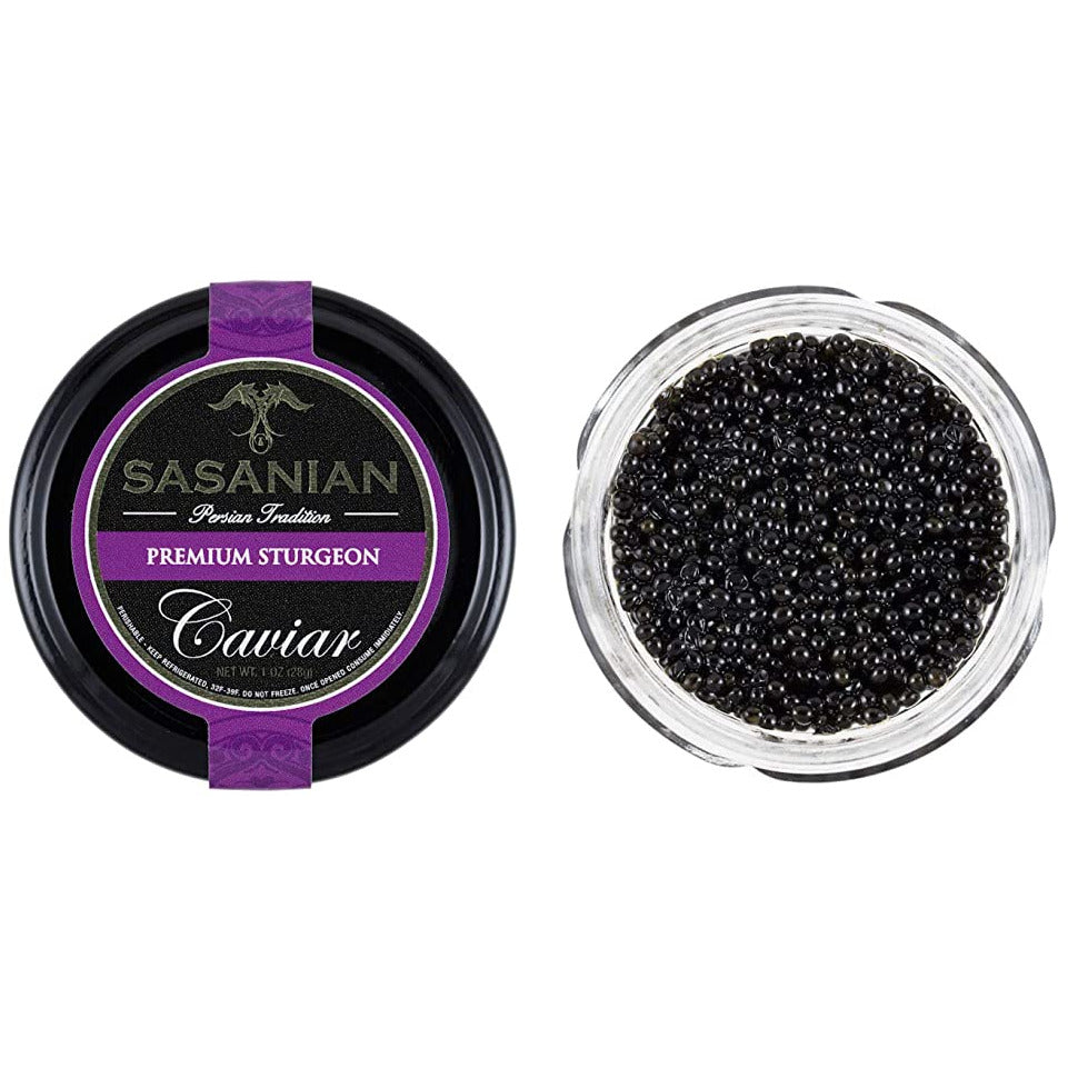 Sasanian Caviar, Caviar Premium Sturgeon, 1 Ounce