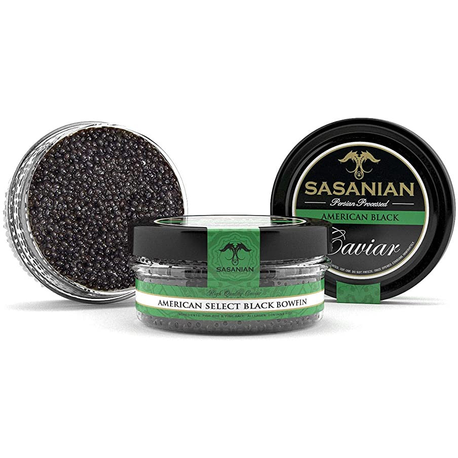 Sasanian Caviar, Caviar Black Bowfin American Select, 2 Ounce