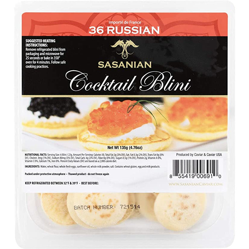 Sasanian Caviar, Bliniian Mini, 36 Count