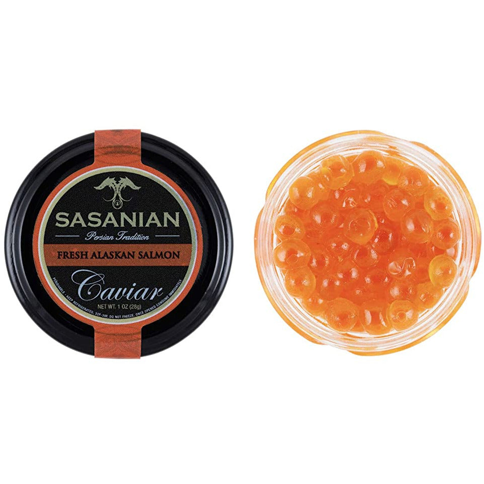 Sasanian Caviar, Caviar Salmon Alaskan, 1 Ounce