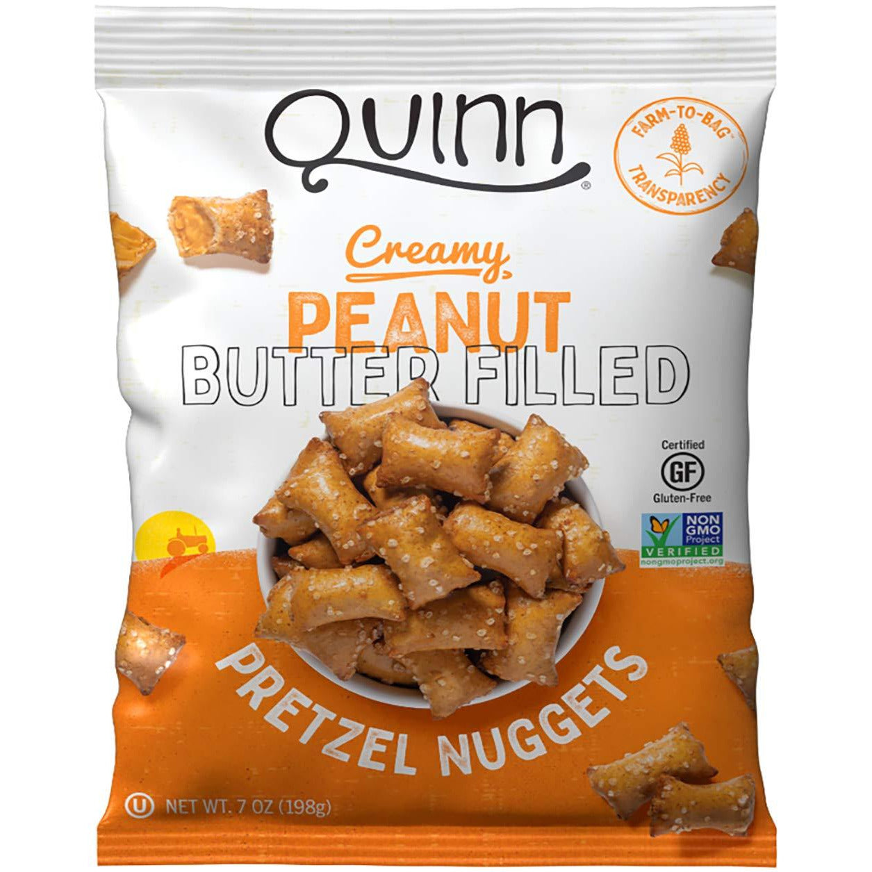 Quinn Snacks Peanut Butter Filled Pretzels, 7 Ounce