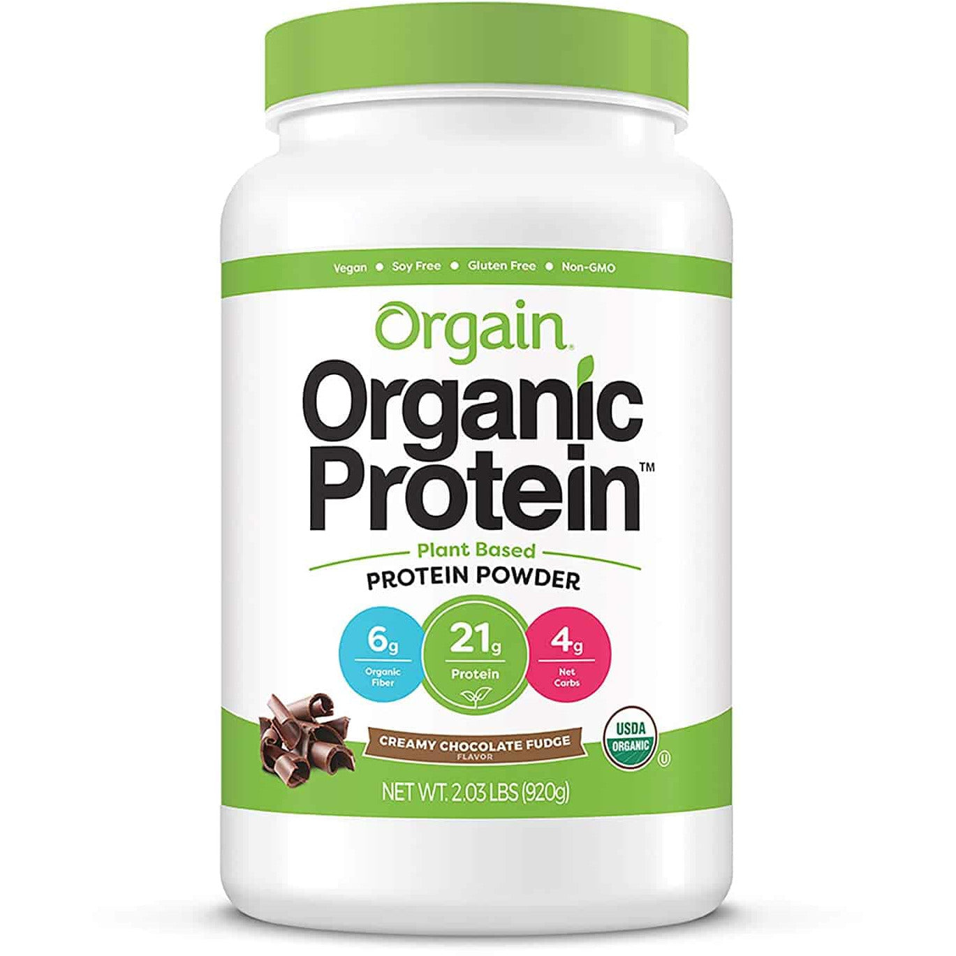 Organ Organic Plant Based Protein Powder, Creamy Chocolate Fudge