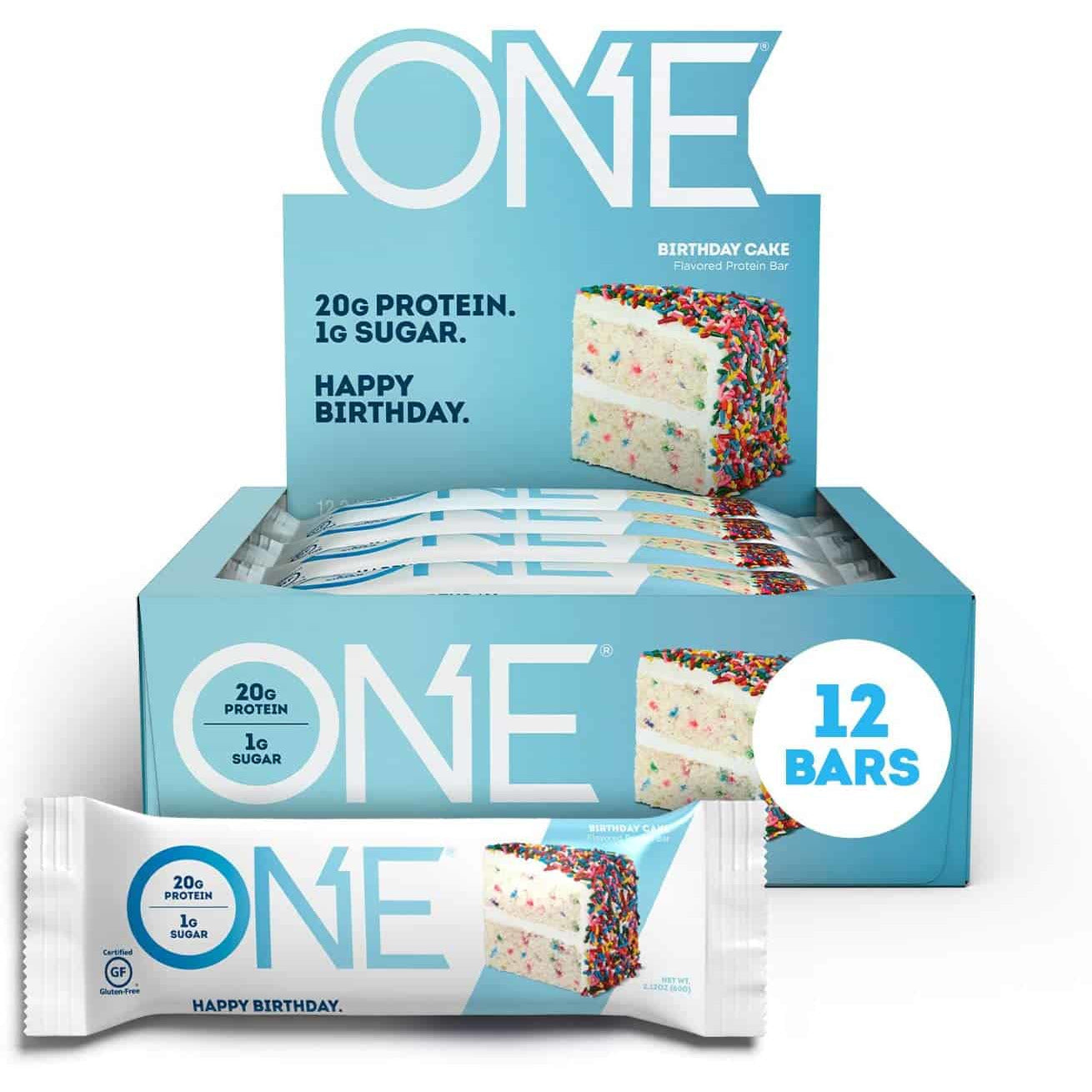 ONE Protein Bars, Birthday Cake, Gluten Free Protein Bars