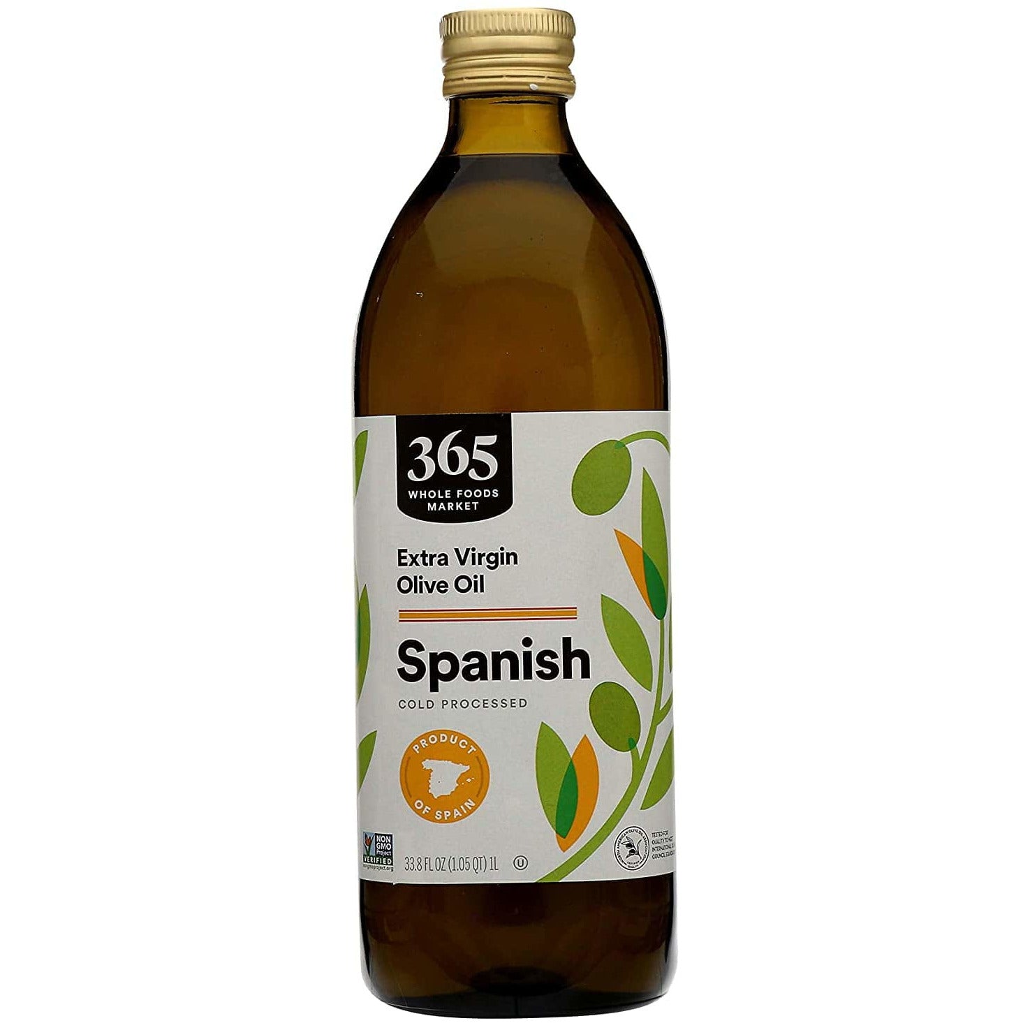 Cold Pressed Extra Virgin Spanish Olive Oil, 33.8 Fl Oz