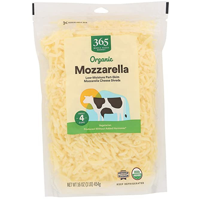 Oasis Fresh 365 by Whole Foods Market, Mozzarella Shred Organic, 16 Ounce