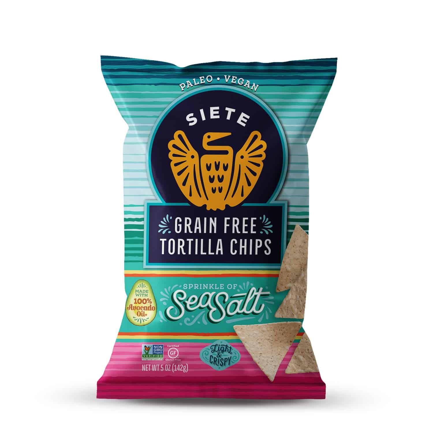 Siete Sea Salt Grain Free Tortilla Chips, 5 Oz. Bag
