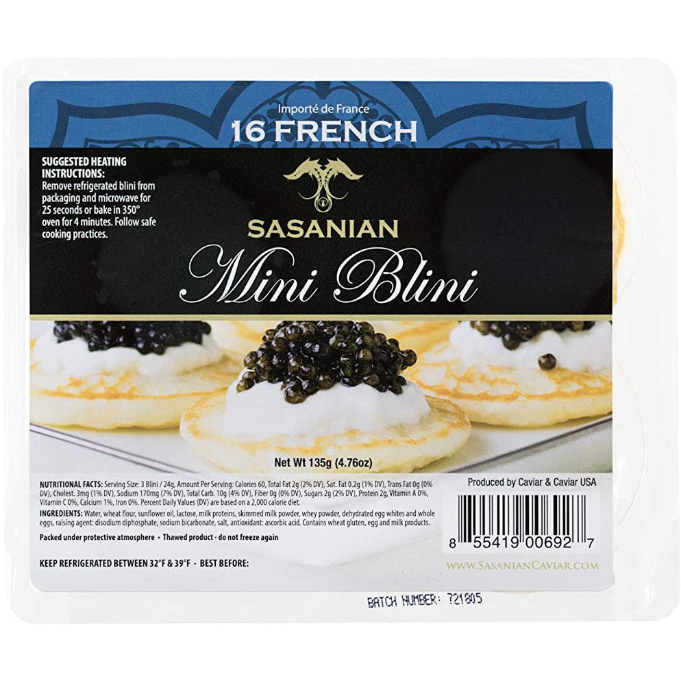 Sasanian Caviar, Blini French Mini, 16 Count