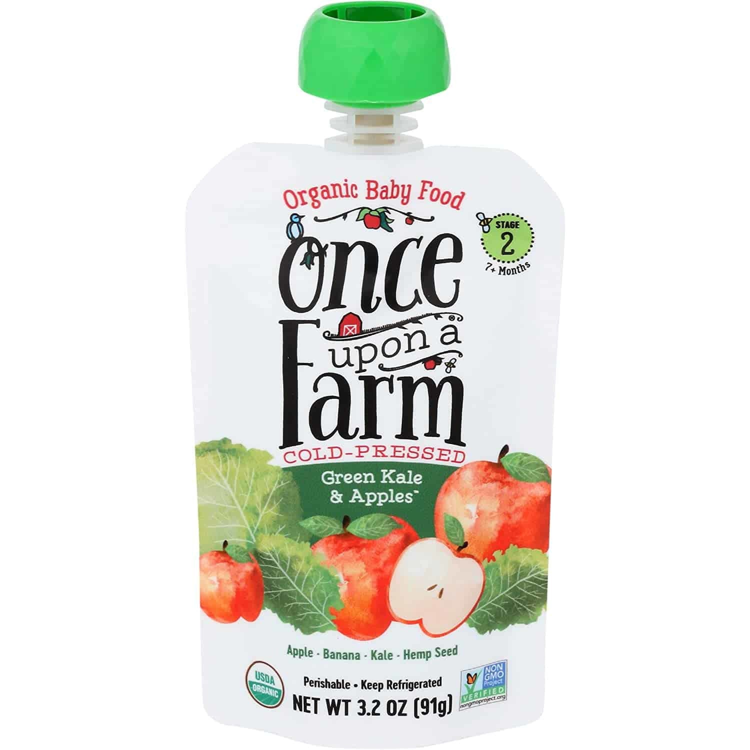 Once Upon a Farm, Green Kale & Apples, 3.2 Ounce