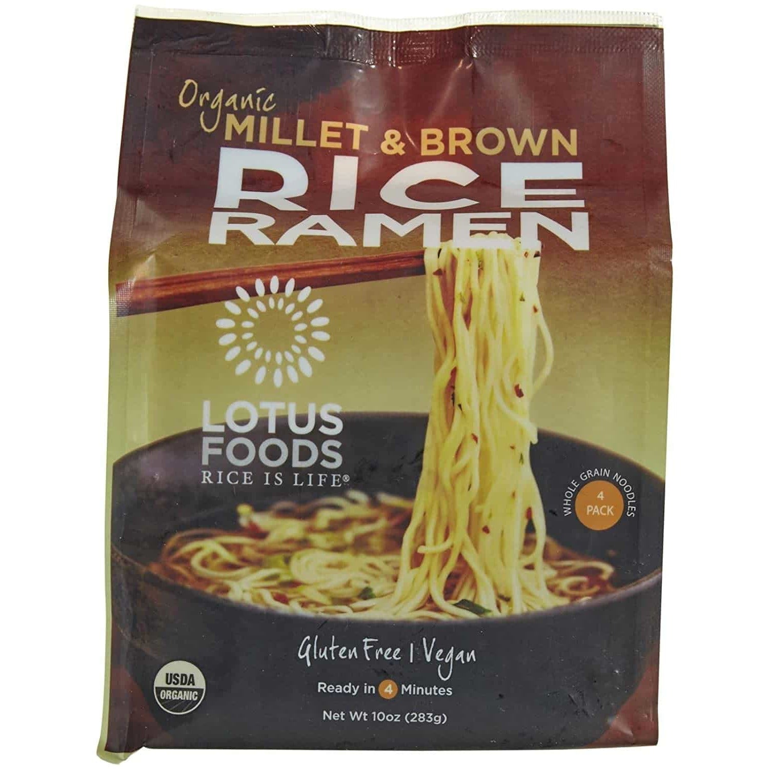 Lotus Foods Organic Ramen Noodles-Millet & Brown-10 oz