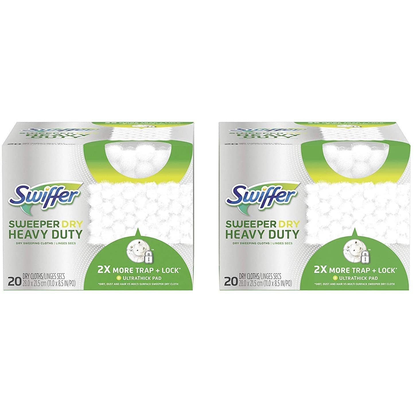 Swiffer Sweeper Heavy Duty Mop Pad Refills for Floor Mopping and Cleaning, 20 Count, 2 Pack