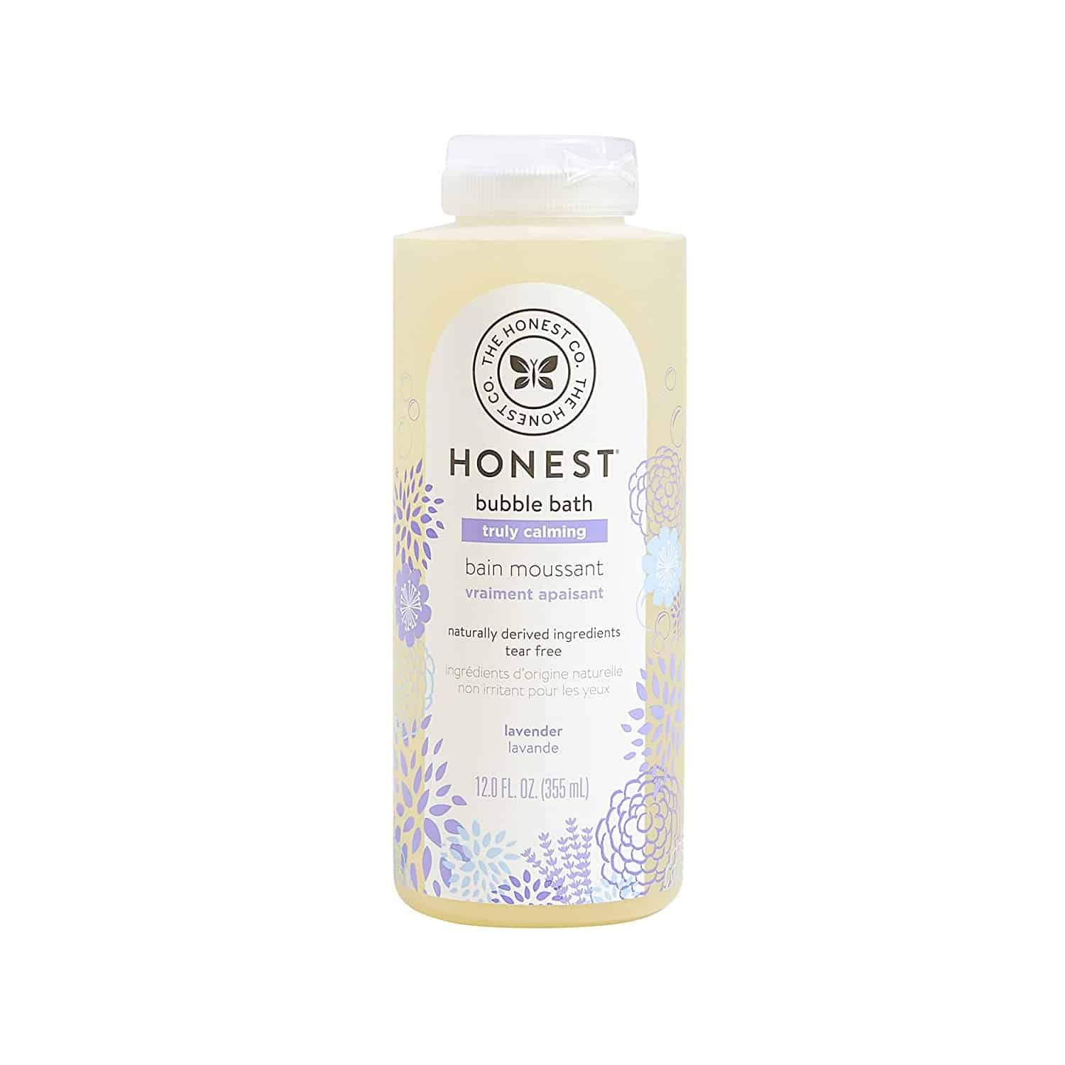 The Honest Company Truly Calming Lavender Bubble Bath Tear Free Kids Bubble Bath Naturally Derived Ingredients & Essential Oils Sulfate & Paraben Free Baby Bath 12 Fl. Oz.