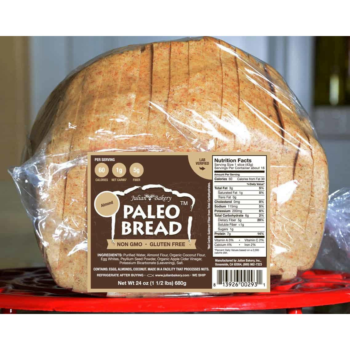 Julian Bakery Bread Paleo Almond, 24 oz