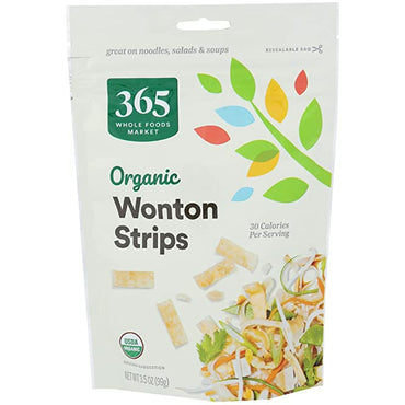 Strips Wonton Organic, 3.5 Ounce