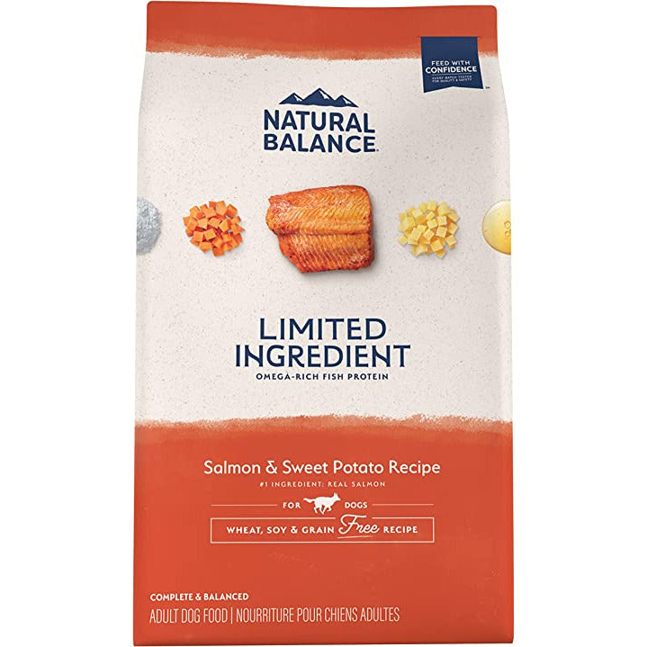 Natural Balance Limited Ingredient Diet | Adult Grain-Free Dry Dog Food | Protein Options Include Salmon, Duck, Bison, Beef, Lamb, Venison, or Chicken