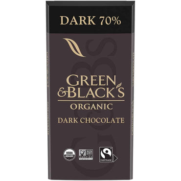 Green & Black's, Organic 70% Dark Chocolate Candy Bars, 3.17 oz
